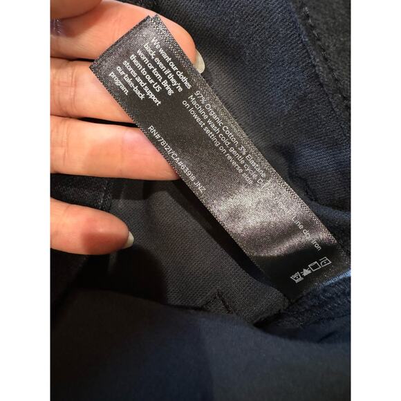 Eileen fisher Black Organic Cotton Stretch Velveteen Pant size SP - Picture 10 of 16